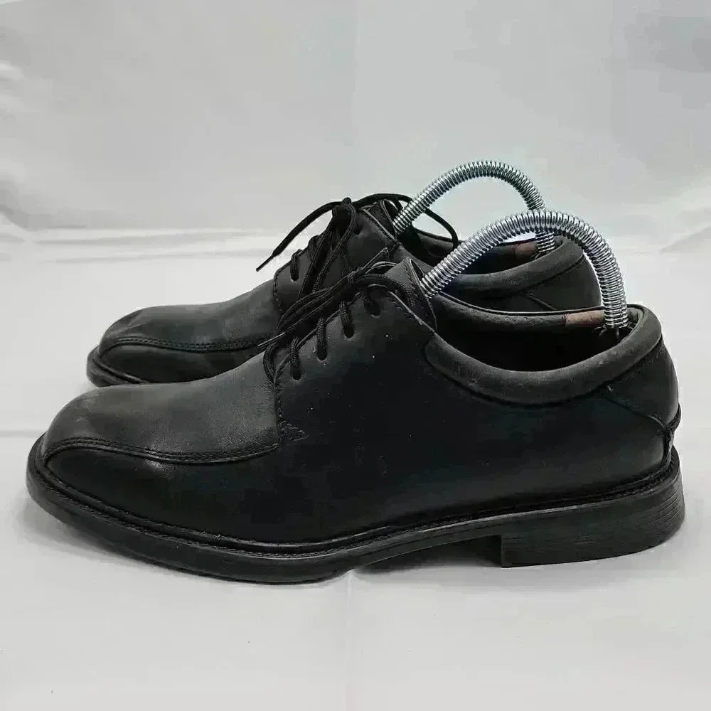 Nunn Bush Mens Black Marcell Lace Up Bike Toe Leather Oxford Dress Shoes Size 8M - Picture 5 of 13